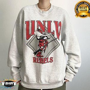 Vintage UNLV Rebel Football Sweatshirt, UNLV Rebel Shirt, College Football Shirt